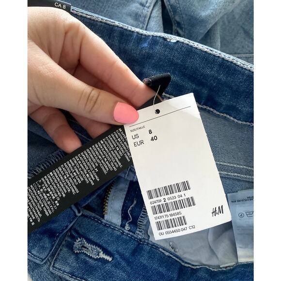 H&M Skinny High Jeans Light Wash Denim size 8 - Picture 6 of 8